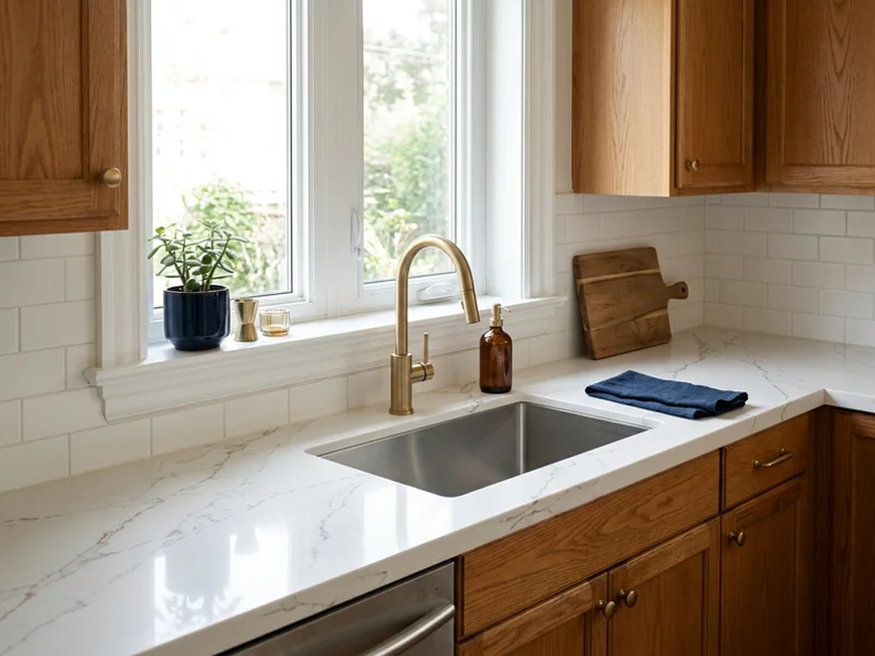 Scarborough bungalow kitchen after laminate removal and quartz install